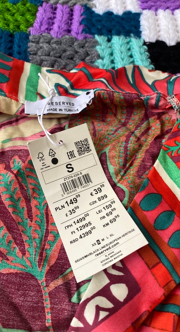 Renkli Bohem Desenli Uzun Gömlek - Görsel 2