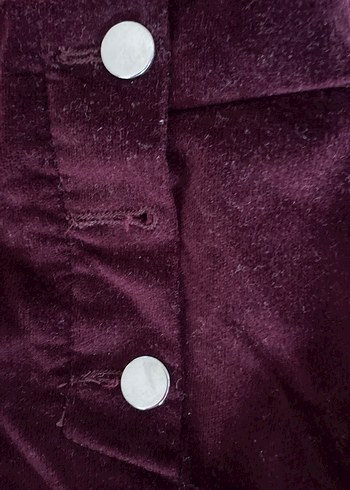 Düğmeli Mor Mini Şort - Görsel 3