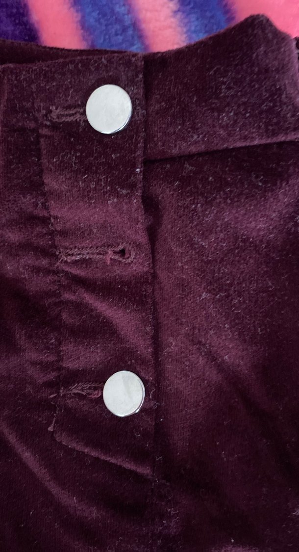 Düğmeli Mor Mini Şort - Görsel 3