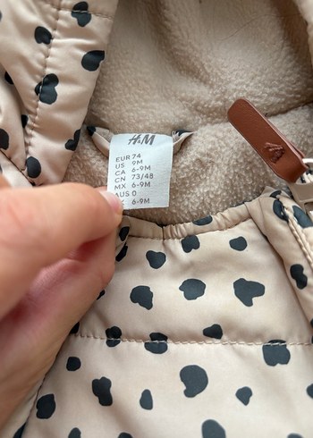 H&M Kahverengi Leopar Desenli Kürklü Bebek Tulumu