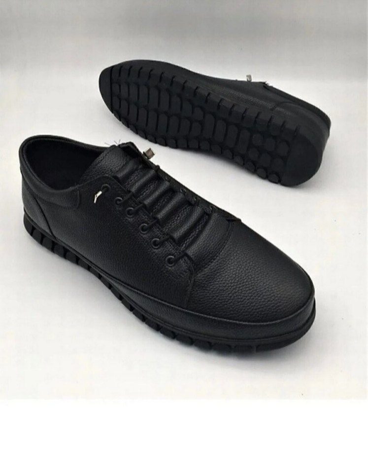 Erkek Siyah Bağcıklı Günlük Spor Ayakkabı - Görsel 2