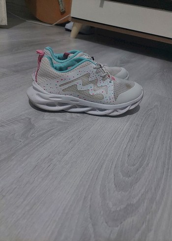 Beyaz Kız Çocuk Spor Ayakkabı Yılan Desenli - Görsel 3