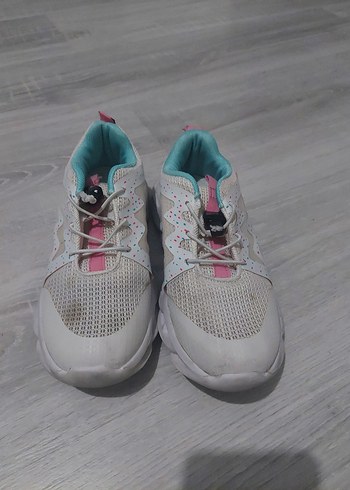 Beyaz Kız Çocuk Spor Ayakkabı Yılan Desenli - Görsel 2