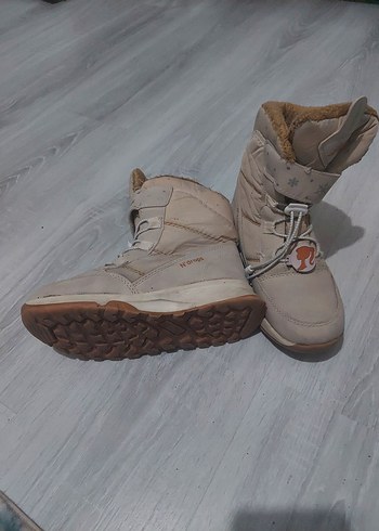 Kız Çocuk Bej Baskılı Lastikli Bot - Görsel 5