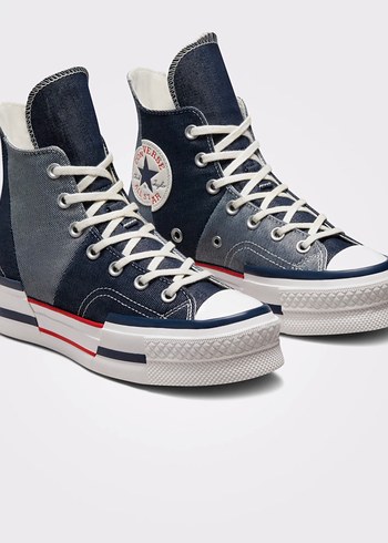 Converse Lacivert Denim Platform Sneaker