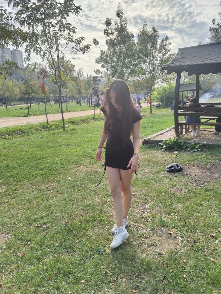 Drapeli Siyah Hamile Midi Elbise - Görsel 5