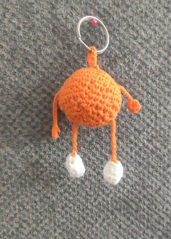 Örgü Turuncu Bohem Anahtarlık - Görsel 2