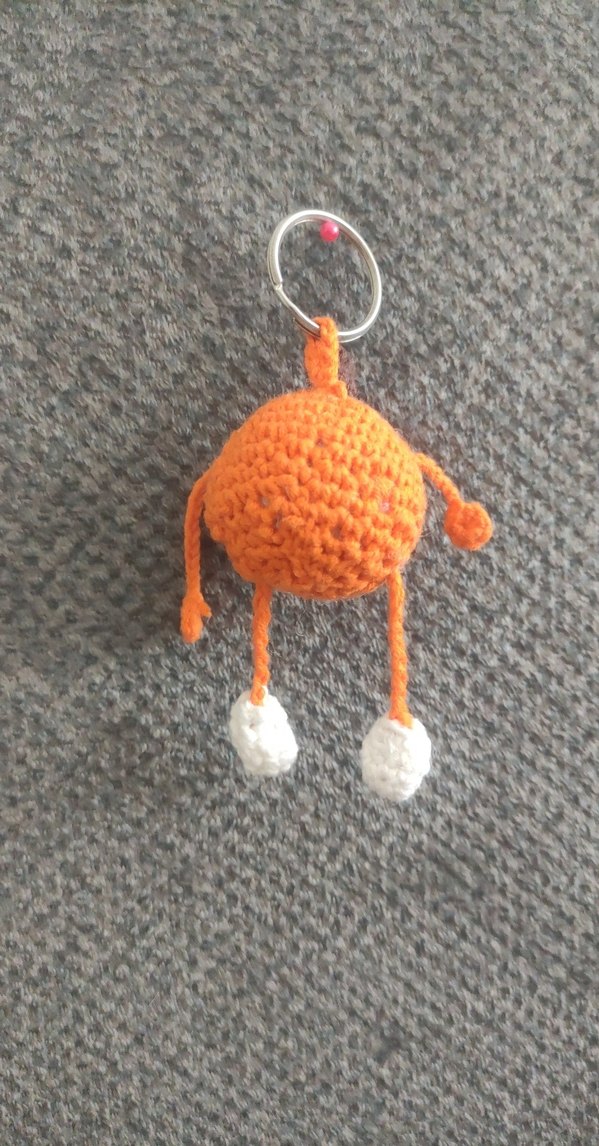 Örgü Turuncu Bohem Anahtarlık - Görsel 2