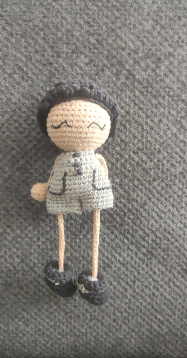 Gri El Örgüsü Bebek - Görsel 2