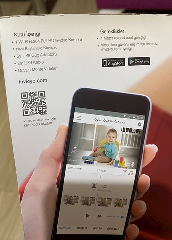 Invidyo Akıllı Bebek Monitörü Beyaz - Görsel 4