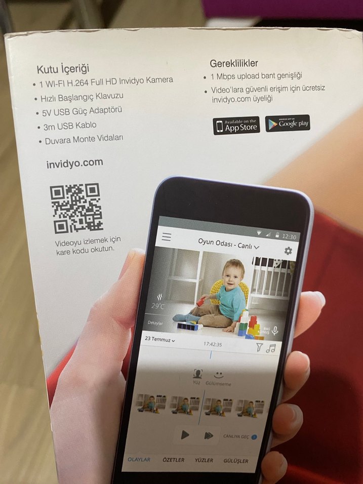 Invidyo Akıllı Bebek Monitörü Beyaz - Görsel 4