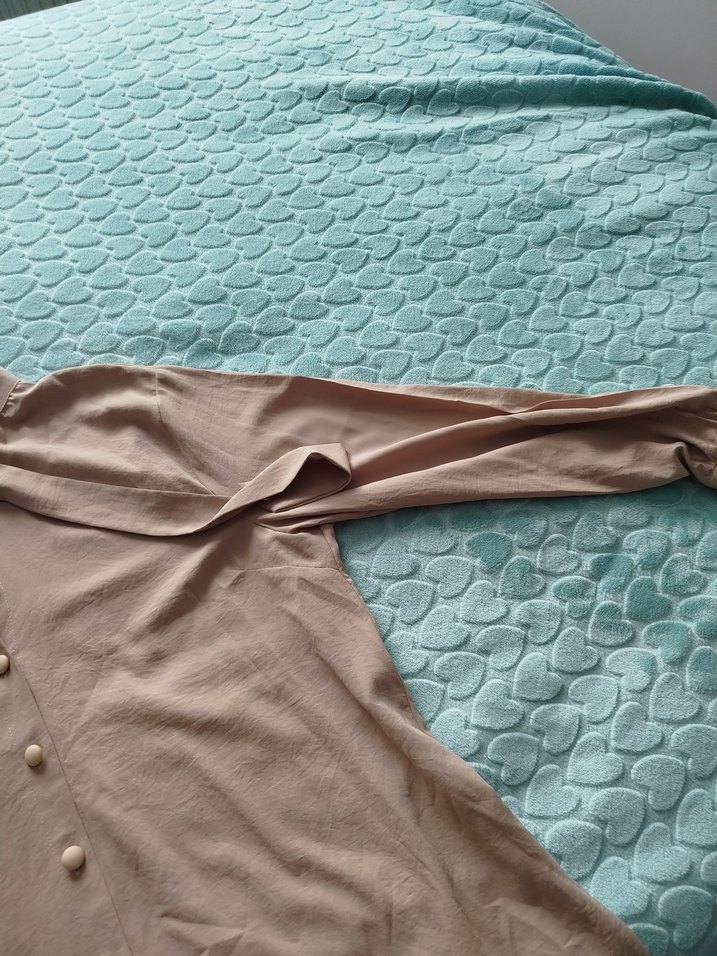 Bej Uzun Kollu kadin tunik - Görsel 3