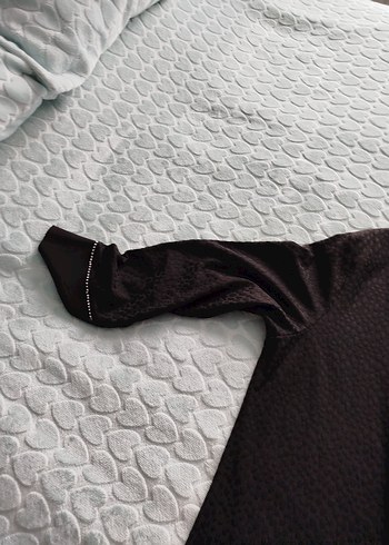 Siyah Yılan Desenli Uzun hirkali elbise takim - Görsel 2