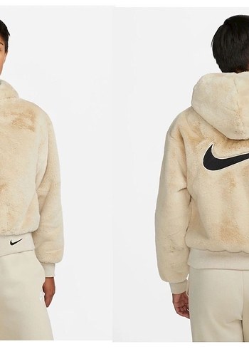 Nike Sportswear Faux Fur Full-Zip Hoodie - Görsel 7