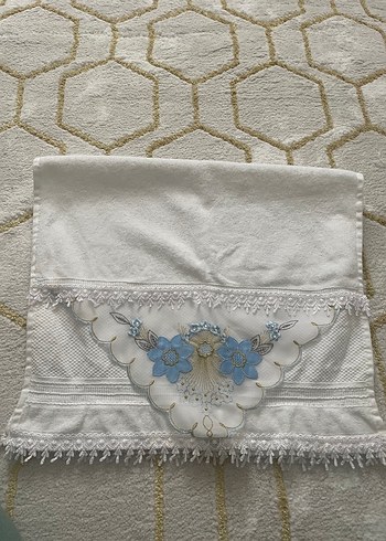 Nakışlı Bohem Beyaz Havlu - Görsel 5