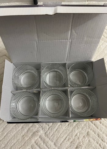 KRD HOME 6'lı Çizgili Kase 5,5 cm Bordo - Görsel 2