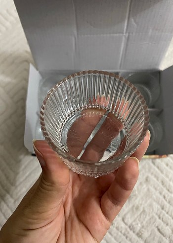 KRD HOME 6'lı Çizgili Kase 5,5 cm Bordo - Görsel 3