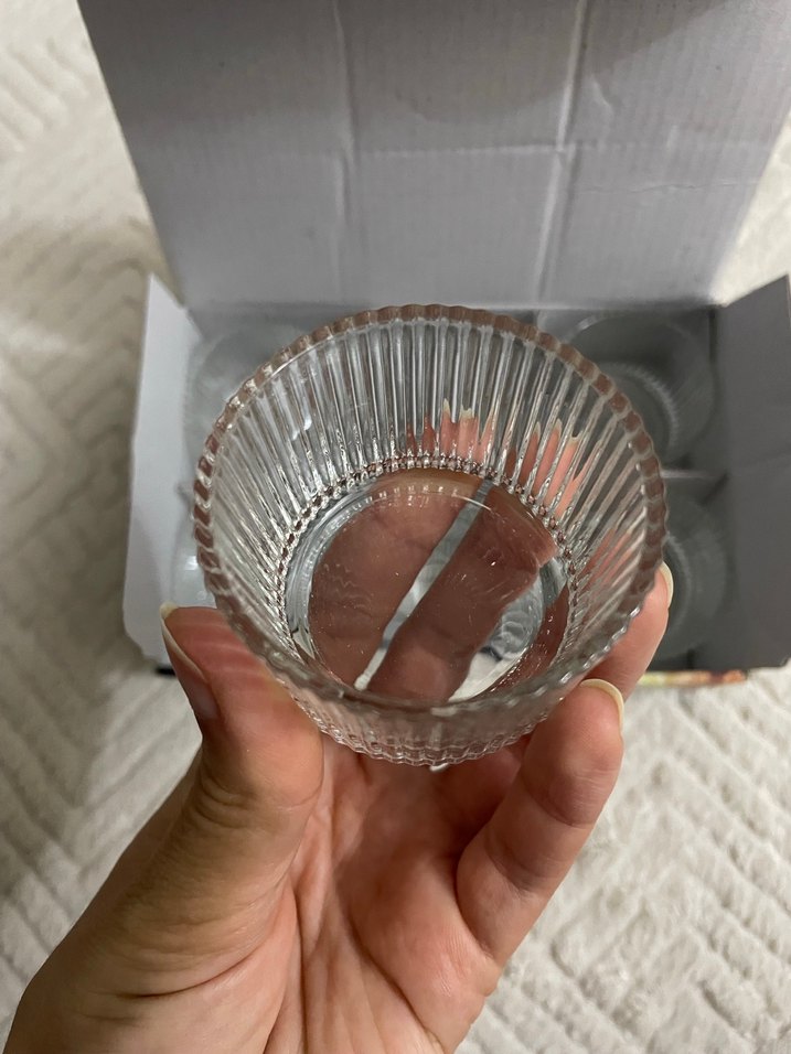 KRD HOME 6'lı Çizgili Kase 5,5 cm Bordo - Görsel 3