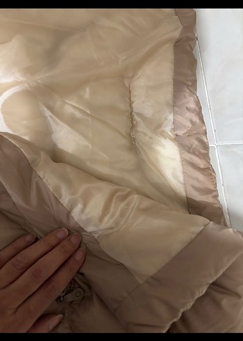 Bej Kadın Midi Kışlık Mont - Görsel 8