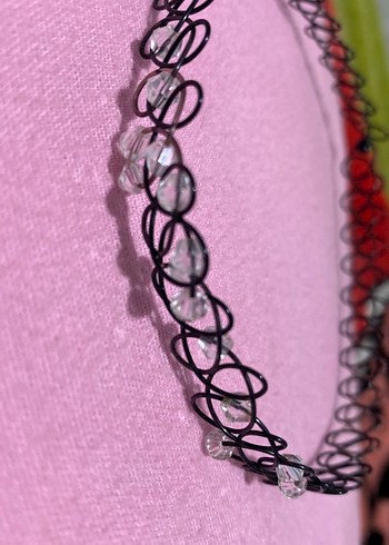 Renkli Yılan Desenli Elastik Midi Kolye - Görsel 2