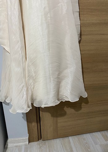 Beyaz Uzun Abiye Elbise - Görsel 3