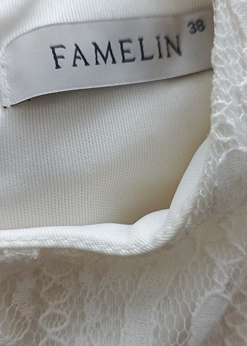 Kadın Beyaz Dantel Uzun Kollu Bohem Elbise - Görsel 2