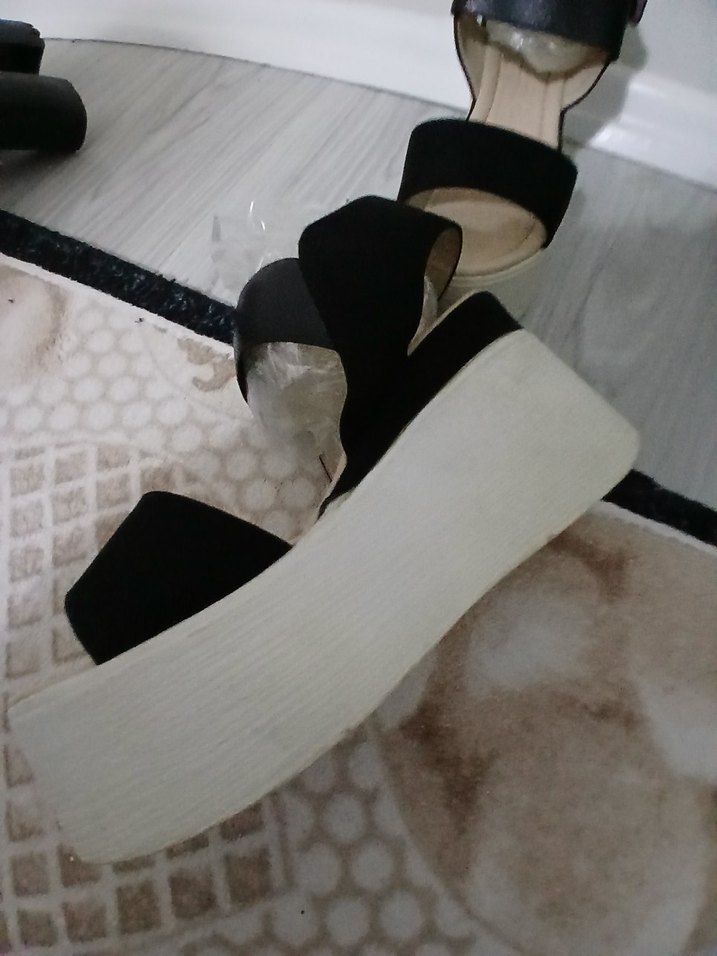 Beyaz Platform Topuklu Kadın Ayakkabı - Görsel 2