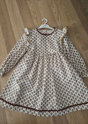 Bej Desenli Kız Çocuk etiketli  Elbise LCw - Görsel 3