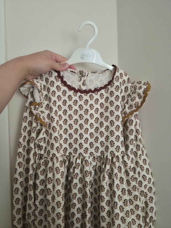 Bej Desenli Kız Çocuk etiketli  Elbise LCw - Görsel 5