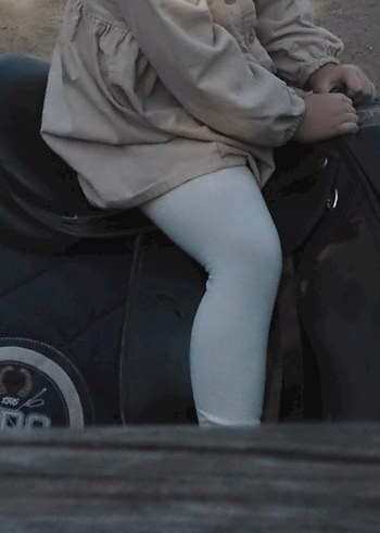 Zara Orjinal Nakışlı Bej Uzun Kollu Kız Elbise - Görsel 3