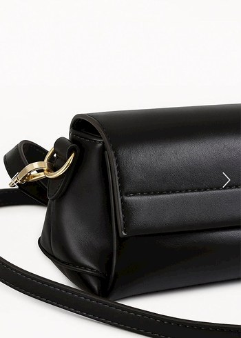 Vatkalı marka, Sıfır Klasik Siyah Deri Kadın Omuz Çantası - Görsel 2