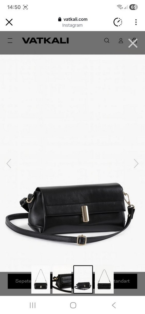 Vatkalı marka, Sıfır Klasik Siyah Deri Kadın Omuz Çantası - Görsel 3