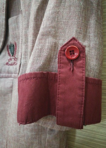 MCR Modacrise Bordo Düğmeli Midi Kol Erkek Ceket - Görsel 4