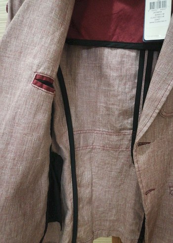 MCR Modacrise Bordo Düğmeli Midi Kol Erkek Ceket - Görsel 3