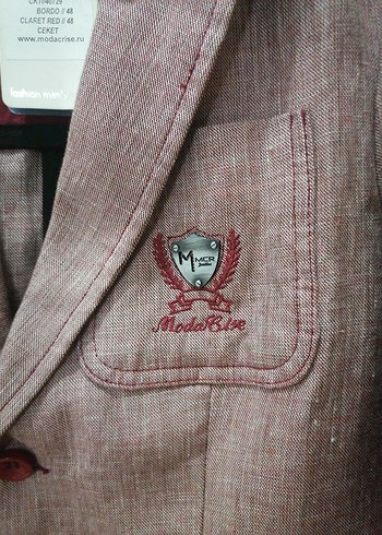 MCR Modacrise Bordo Düğmeli Midi Kol Erkek Ceket - Görsel 6