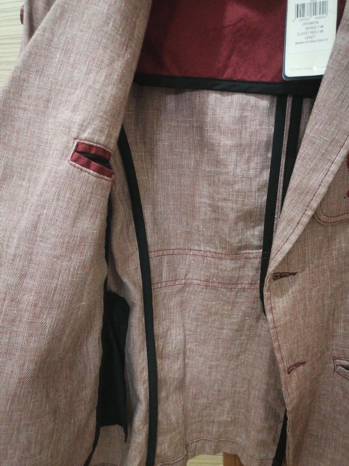 MCR Modacrise Bordo Düğmeli Midi Kol Erkek Ceket - Görsel 3