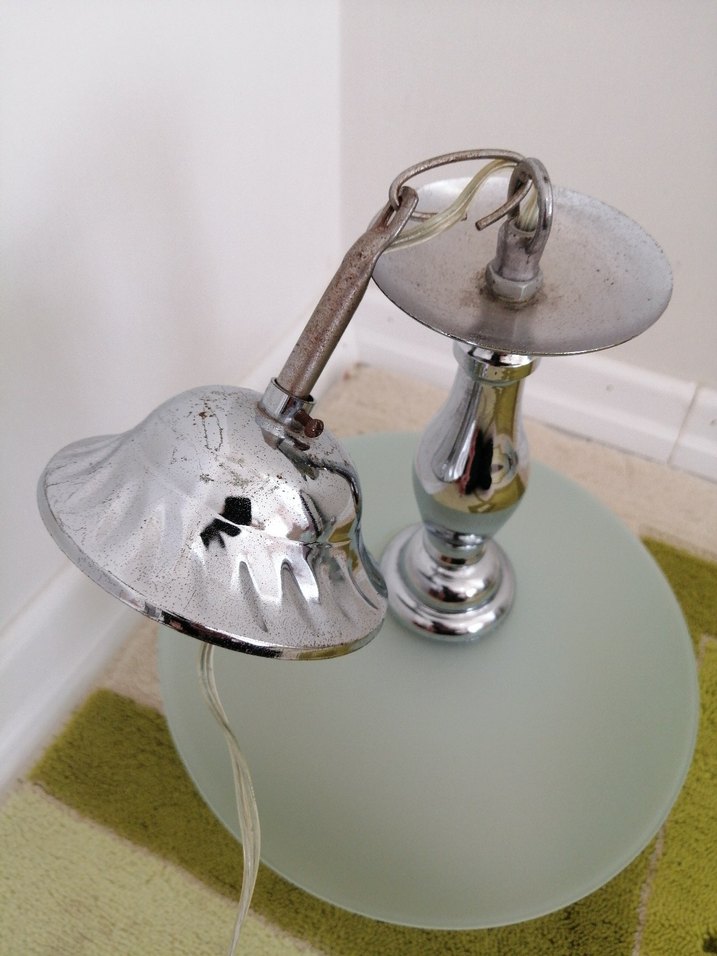 Yeşil camlı krom avize seti - Görsel 5