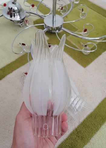 Beyaz Kristal Detaylı Avize - Görsel 7