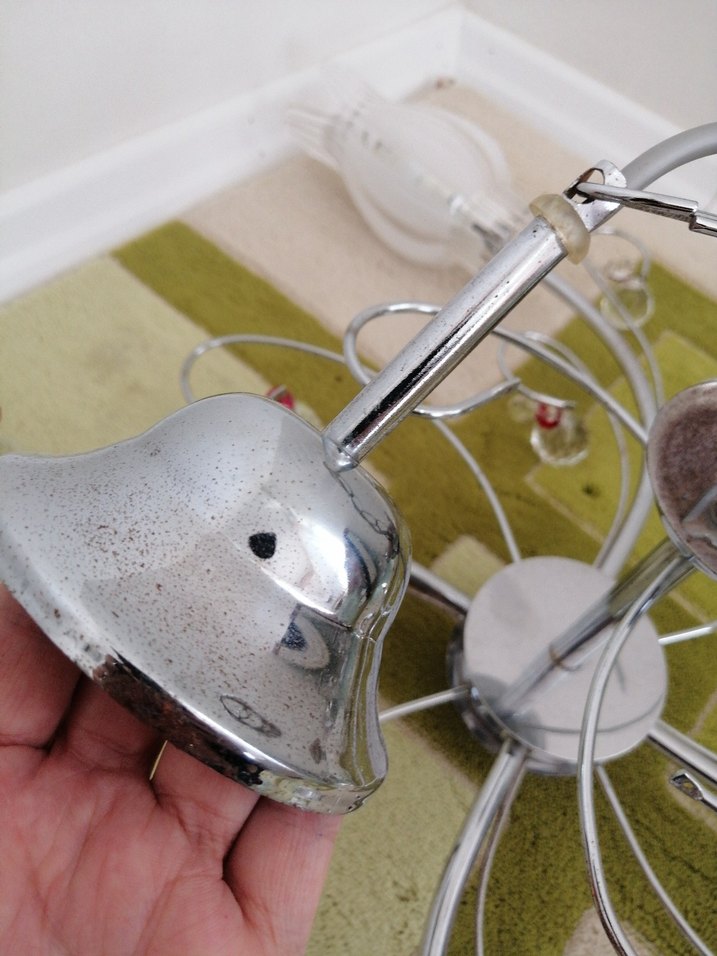 Beyaz Kristal Detaylı Avize - Görsel 3