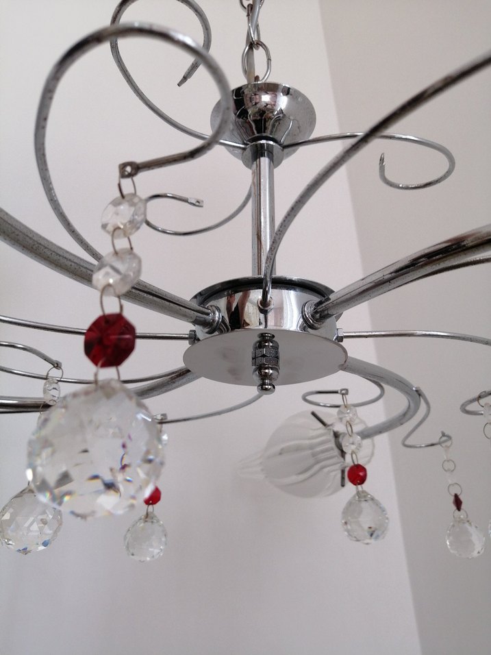 Beyaz Kristal Detaylı Avize - Görsel 5