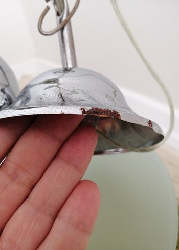 Beyaz Cam Sarkıt Lamba avize - Görsel 5