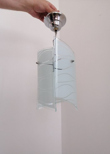 Beyaz Cam Sarkıt Lamba avize - Görsel 2