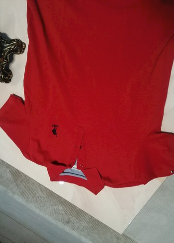 Kırmızı Fermuarlı Erkek Polo Tişört - Görsel 2