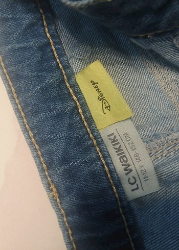 Renkli Baskılı Kız Kot Pantolon - Görsel 3