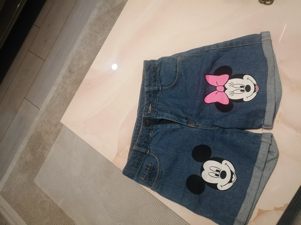 Renkli Baskılı Kız Kot Pantolon - Görsel 2