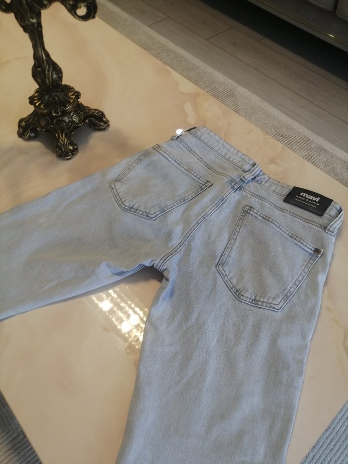 Açık mavi Midi Denim erkek Jean - Görsel 5