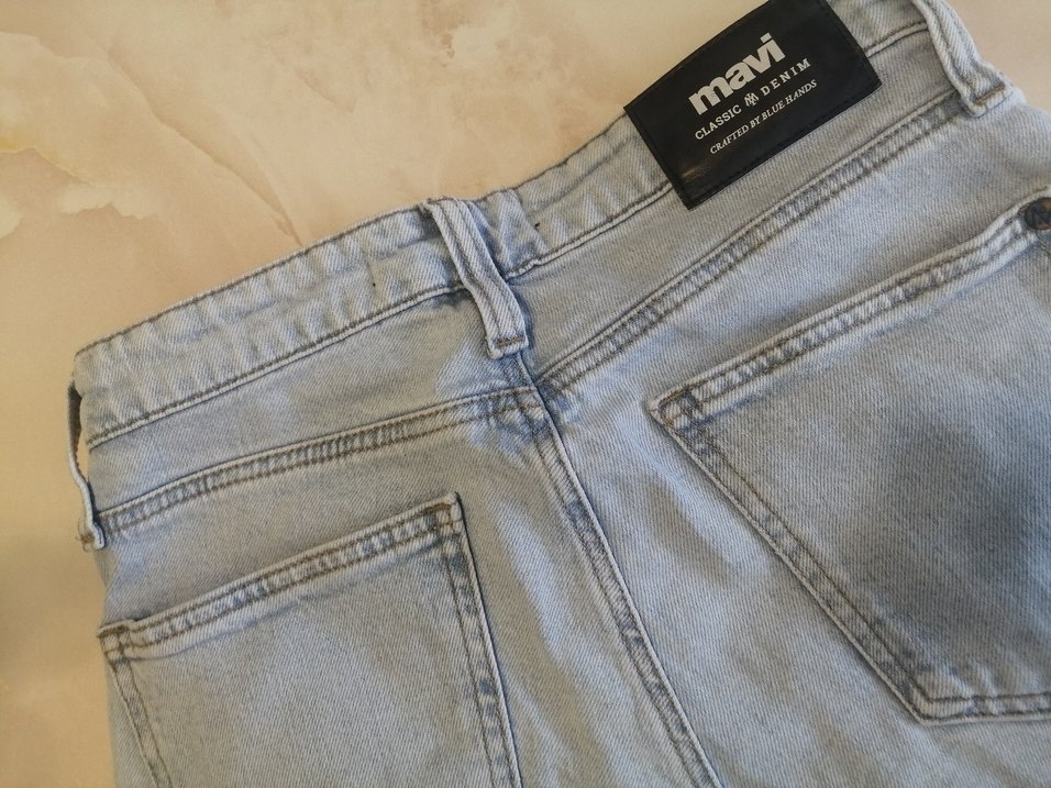 Açık mavi Midi Denim erkek Jean - Görsel 3