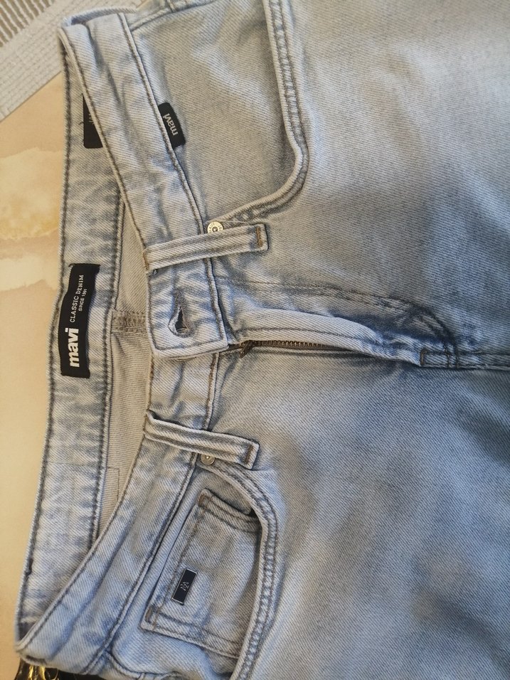 Açık mavi Midi Denim erkek Jean - Görsel 4