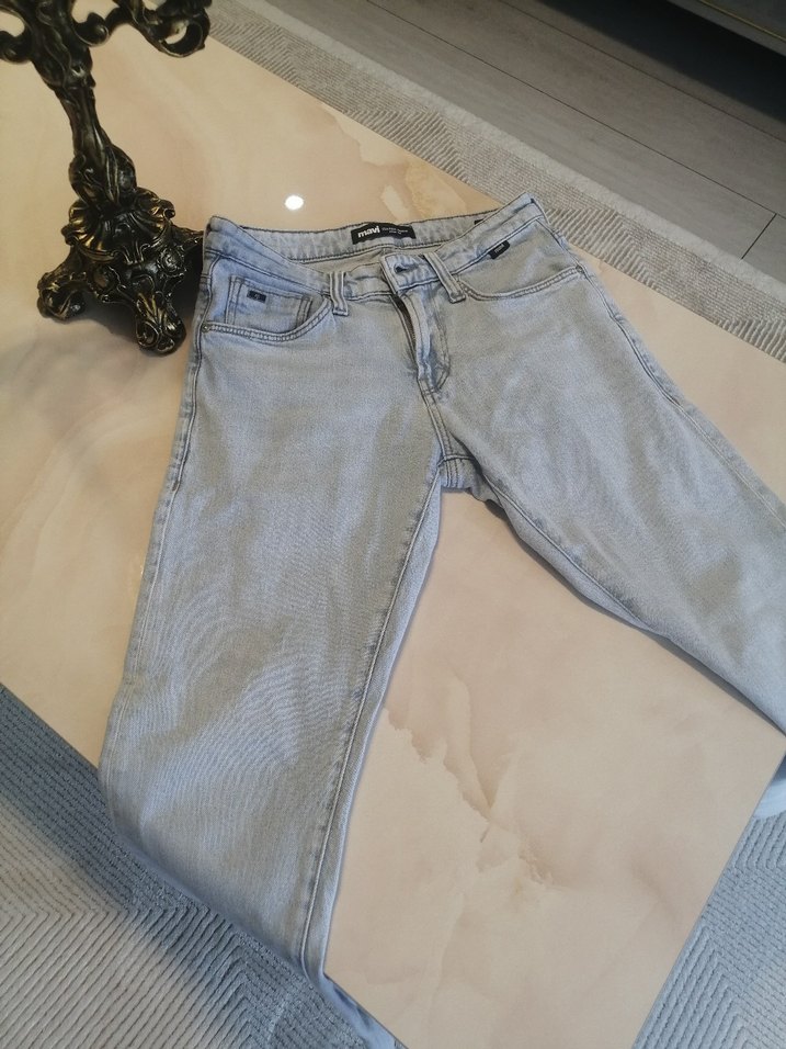 Açık mavi Midi Denim erkek Jean - Görsel 2