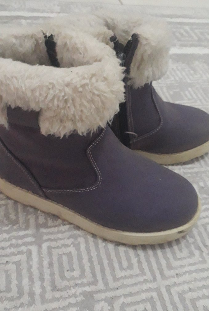 Kız Çocuk mori Süet Kürklü Bot - Görsel 2